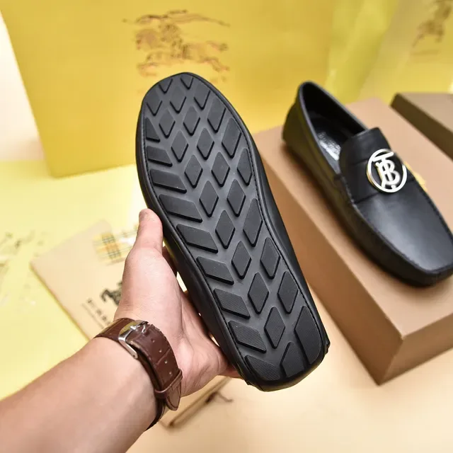 Burberry Knight Black Leather Penny Loafer 4