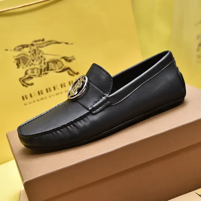 Burberry Knight Black Leather Penny Loafer 5