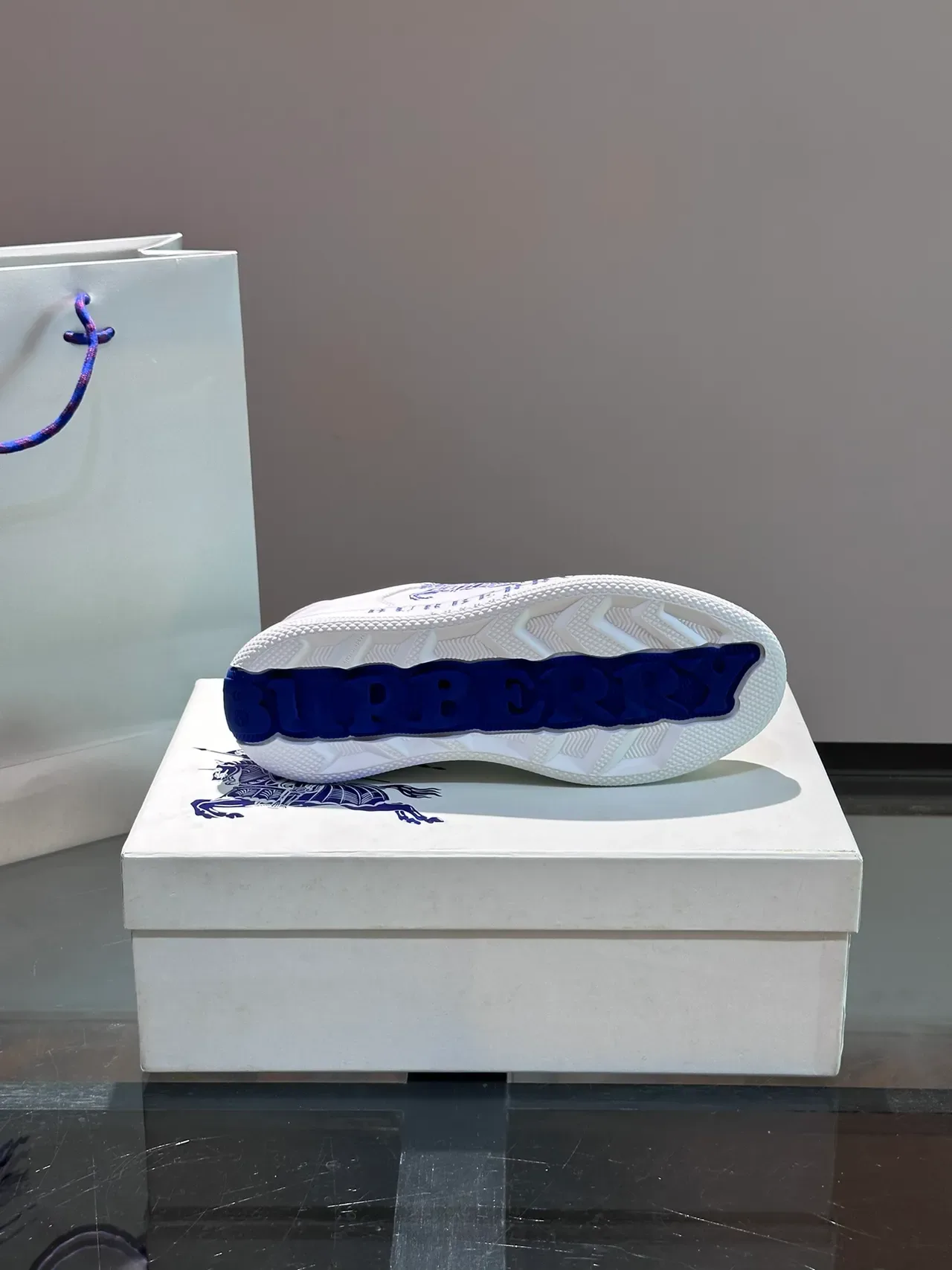 Burberry Knight Sneakers Lifestyle Blanc et Bleu 2