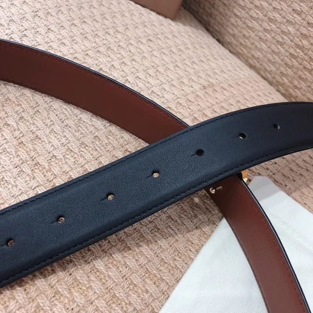 Burberry TB Monogram Belt কালো এবং বাদামী চামড়ার বেল্ট 4