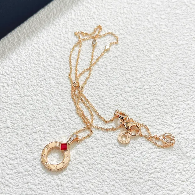 Bvlgari B.zero1 Gold and Ruby Pendant Necklace 3
