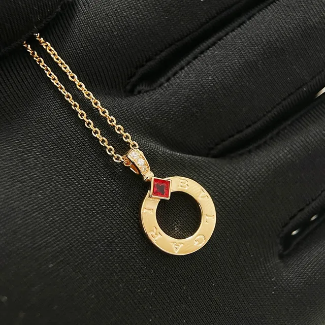 Bvlgari B.zero1 Gold and Ruby Pendant Necklace 4