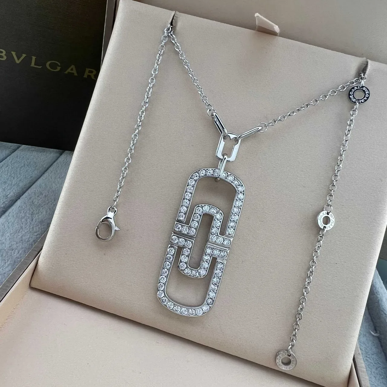 Bvlgari B.zero1 Meander Pavé Pendant Necklace 4