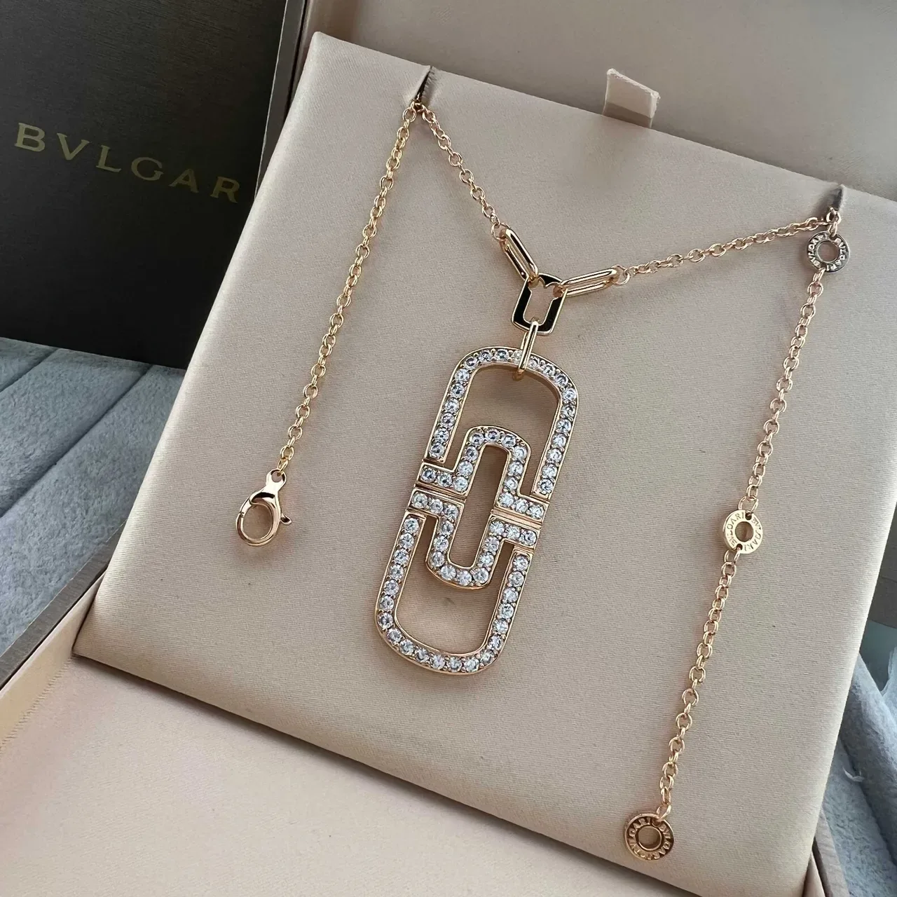 Bvlgari B.zero1 Meander Pavé Pendant Necklace 5