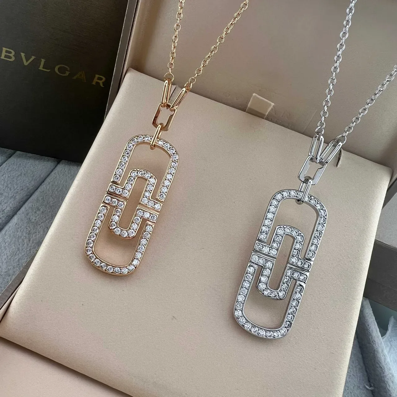Bvlgari B.zero1 Meander Pavé Pendant Necklace 7