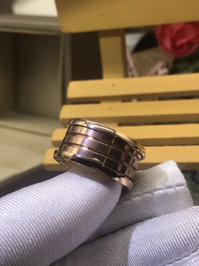Bvlgari B.zero1 Multi-Band Engraved Rose Gold and Black Ring 3