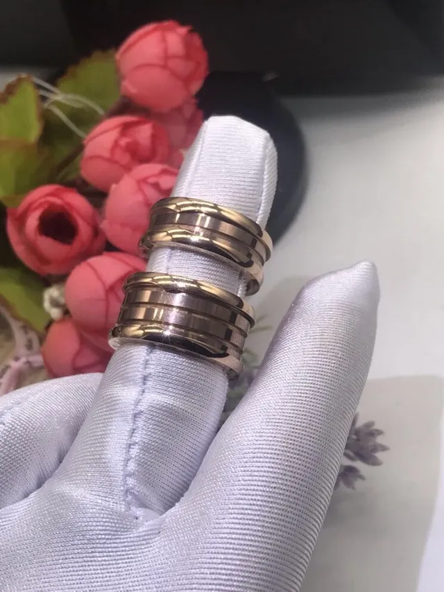 Bvlgari B.zero1 Multi-Band Engraved Rose Gold and Black Ring 5