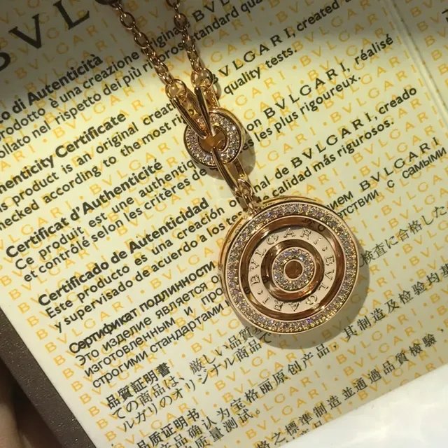 Bvlgari B.zero1 Rotating Double-Circle Pendant Necklace 6