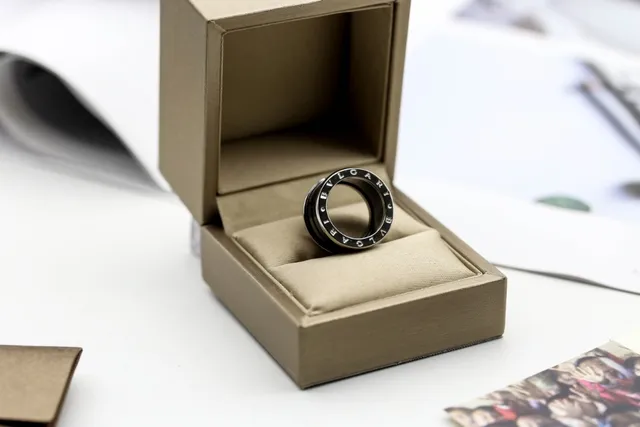 Bvlgari B.zero1 Stacked Black and Silver Ring 4