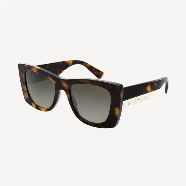 Bvlgari Black Gold Oversized Square Acetate Frame Sunglasses 2