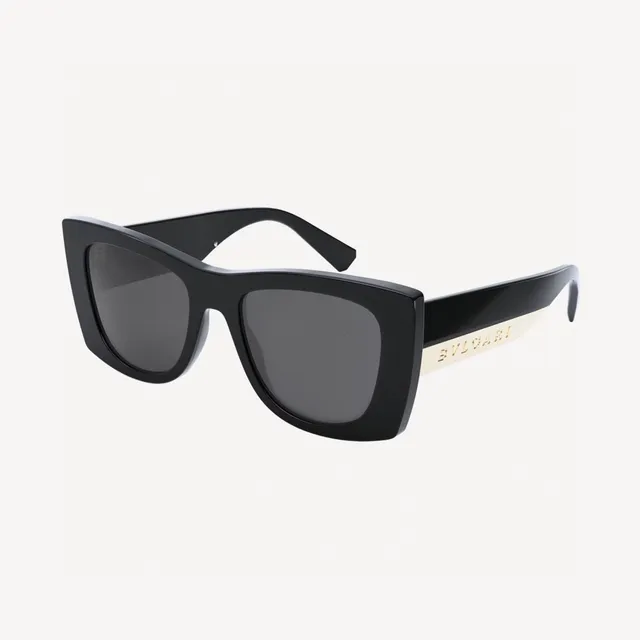 Bvlgari Black Gold Oversized Square Acetate Frame Sunglasses 3