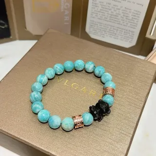 Bvlgari नीला काला मोती लोचदार हिरा अमेजॉनाइट स्टाइल पत्थर कंगन