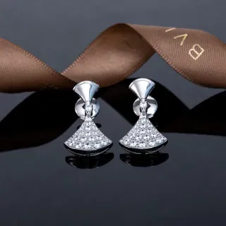 Bvlgari Divas' Dream Fan-Shaped Pavé Diamond Earrings