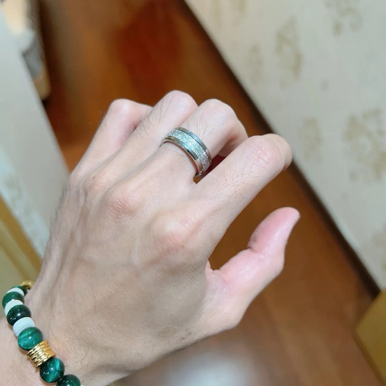 Bvlgari Engraved Texture Wide Band Ring 5
