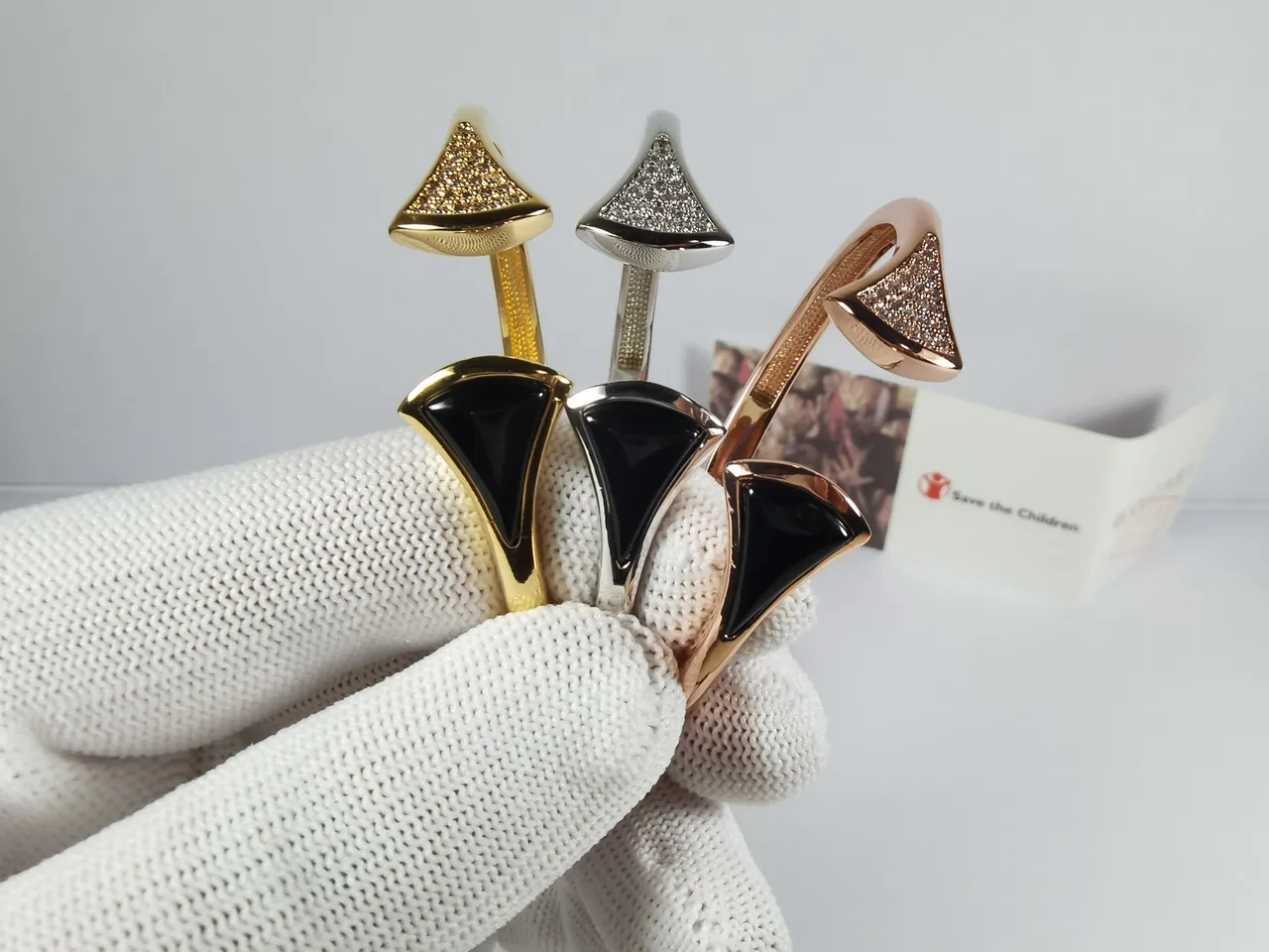 Bvlgari ذهب أسود سوار مفتوح نهايات السهم 6