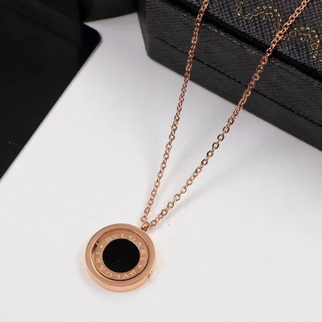 Bvlgari قلادة ذهب أبيض دوارة مزدوجة حلقة لؤلؤ تضمين 7