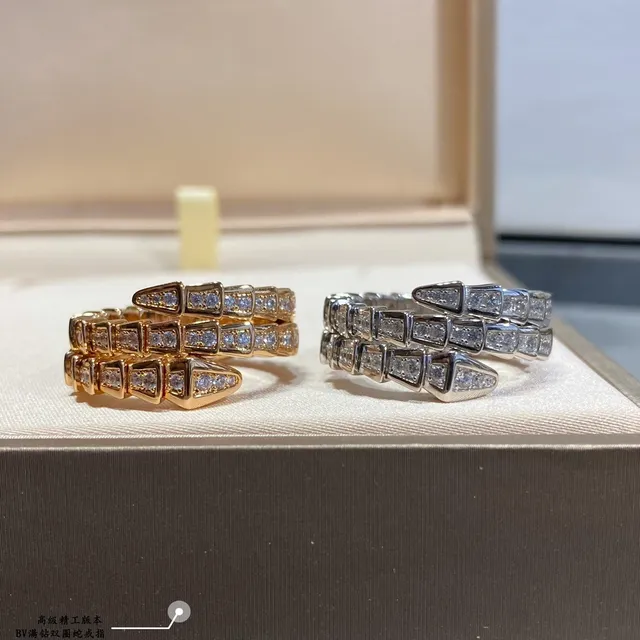 Bvlgari Serpenti Bague or et argent à coil serpentine pavé-set de diamants 2