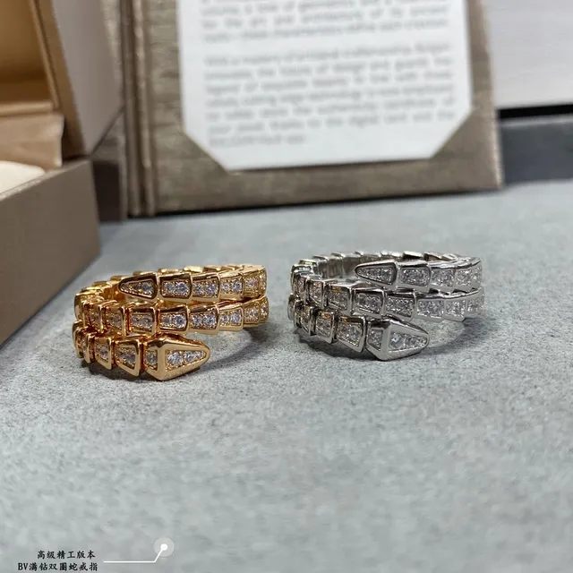 Bvlgari Serpenti Bague or et argent à coil serpentine pavé-set de diamants 5