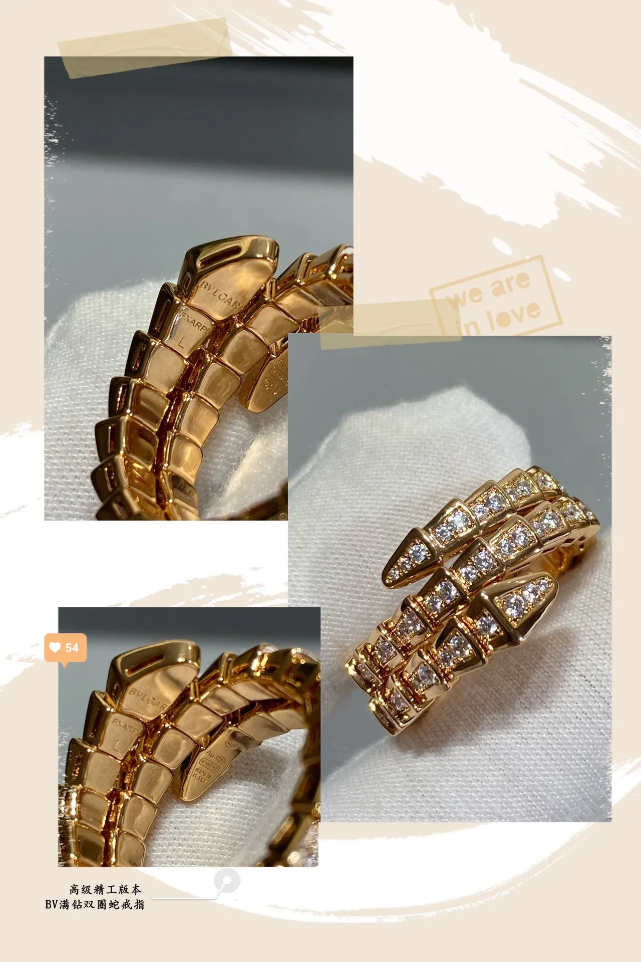 Bvlgari Serpenti Bague or et argent à coil serpentine pavé-set de diamants 6