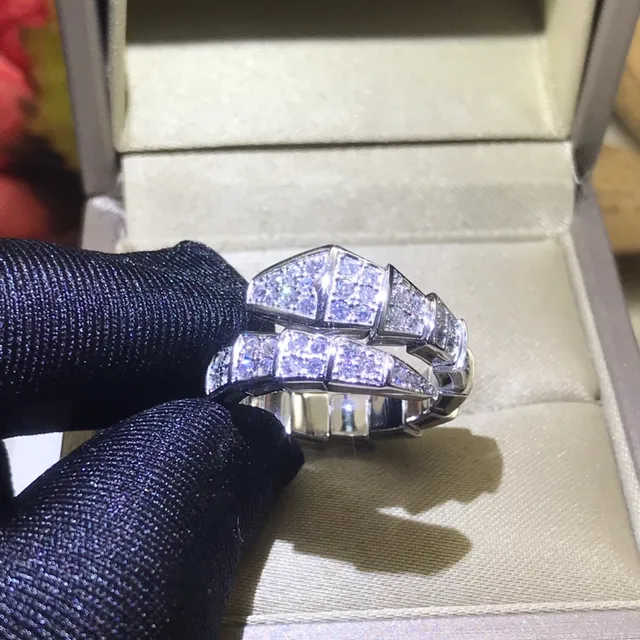 Bvlgari Silver Gold Articulated Segmented Pavé Diamond Ring 2