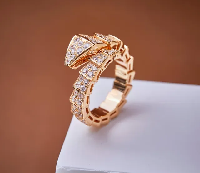 Bvlgari Argent Blanc Bague Bande Géométrique Articulée Pavé-Set Pierres Claires 6