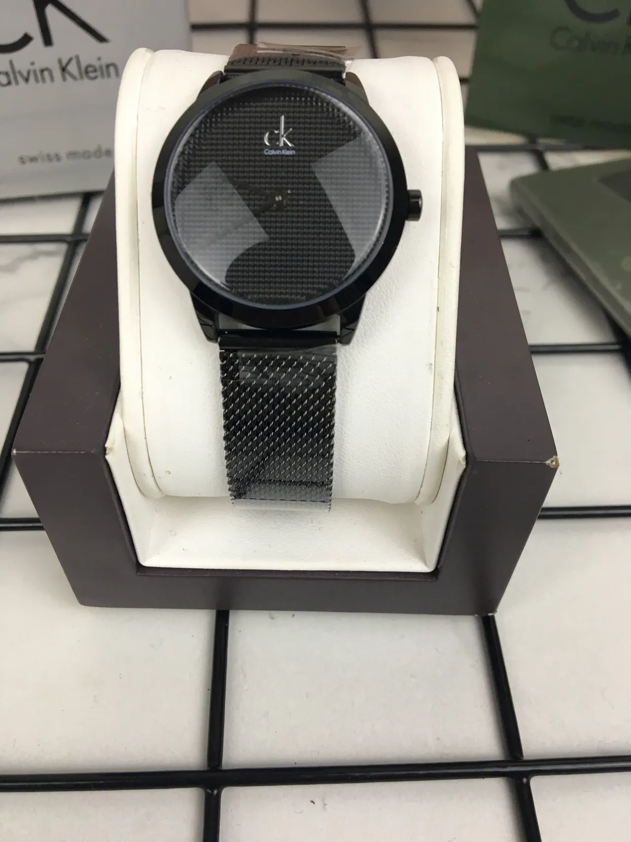 Calvin Klein Minimalist Black Mesh Strap Quartz Watch 2
