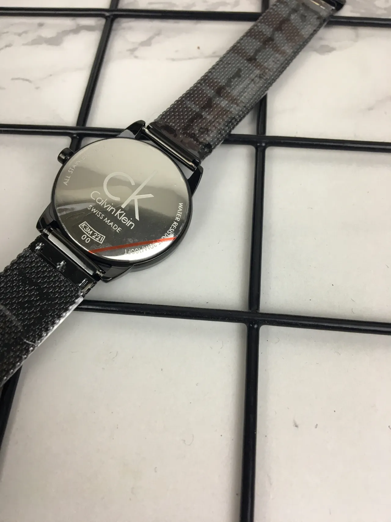 Calvin Klein Minimalist Black Mesh Strap Quartz Watch 3