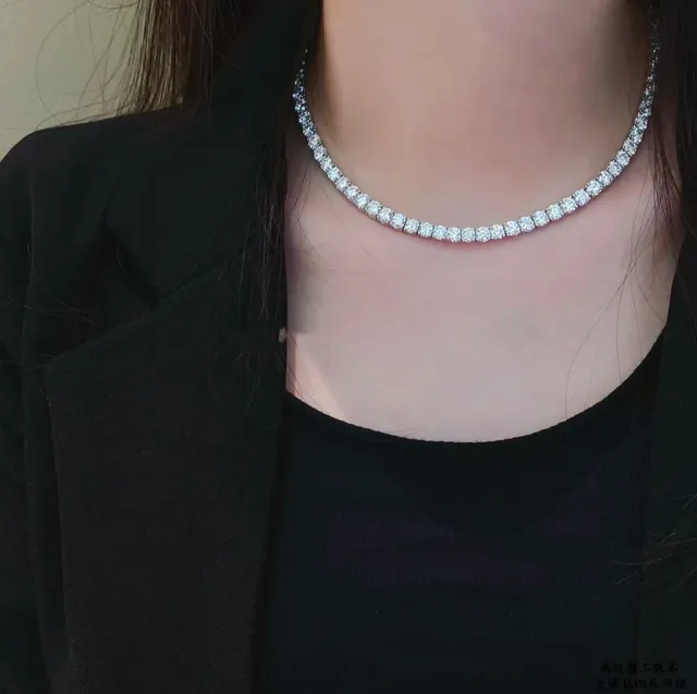 Cartier Full-Pavé Quatre Griffes Collier Tennis 8