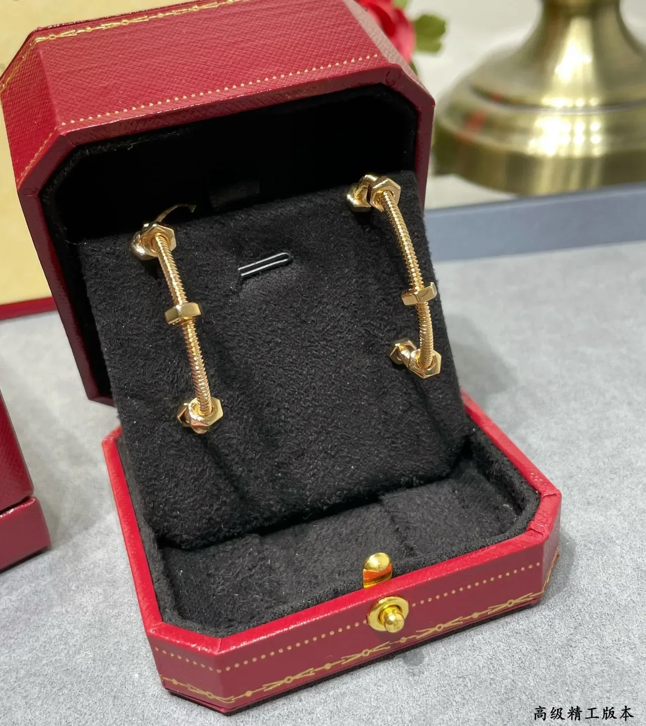 Cartier Juste un Clou Boucles d'oreilles or argent fil enroulé anneau avec accents d'écrou hexagonal 5