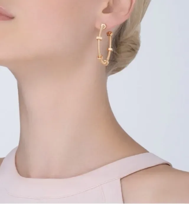 Cartier Juste un Clou Boucles d'oreilles or argent fil enroulé anneau avec accents d'écrou hexagonal 9