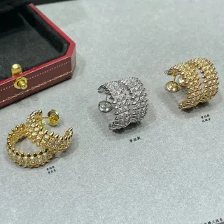 Cartier Juste un Clou खुरदुरा पवेल हूप ईयरिंग्स