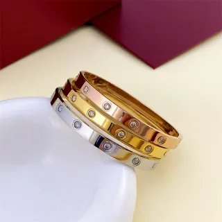 Cartier Love Bracelet Plata Oro amarillo Oro rosa Pulseras apilables