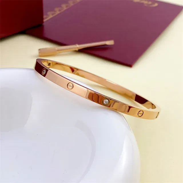 Cartier Love Bracelet Triple-Tone Bezel-Set Screw Motif Bracelets 2