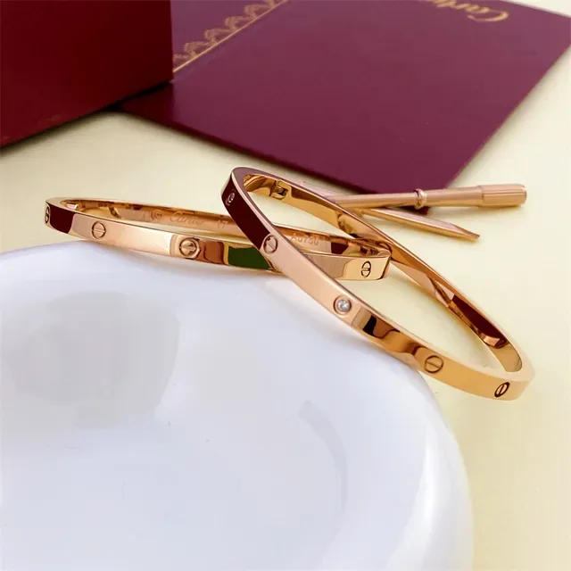 Cartier Love Bracelet Triple-Tone Bezel-Set Screw Motif Bracelets 3