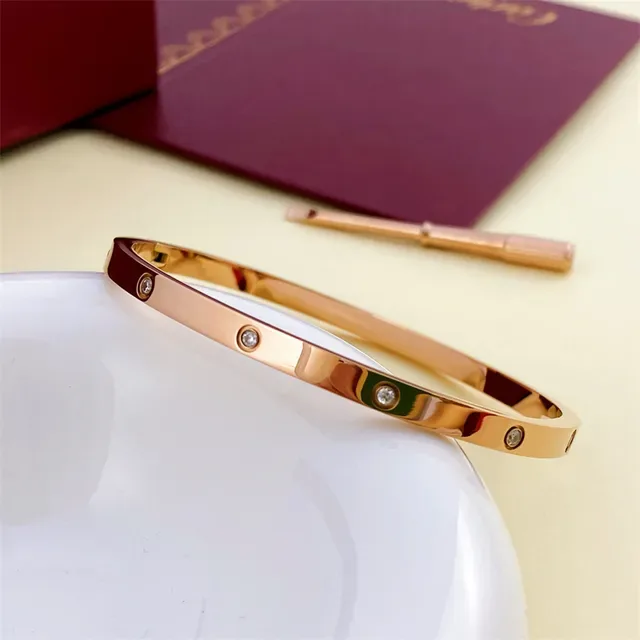 Cartier Love Bracelet Triple-Tone Bezel-Set Screw Motif Bracelets 8