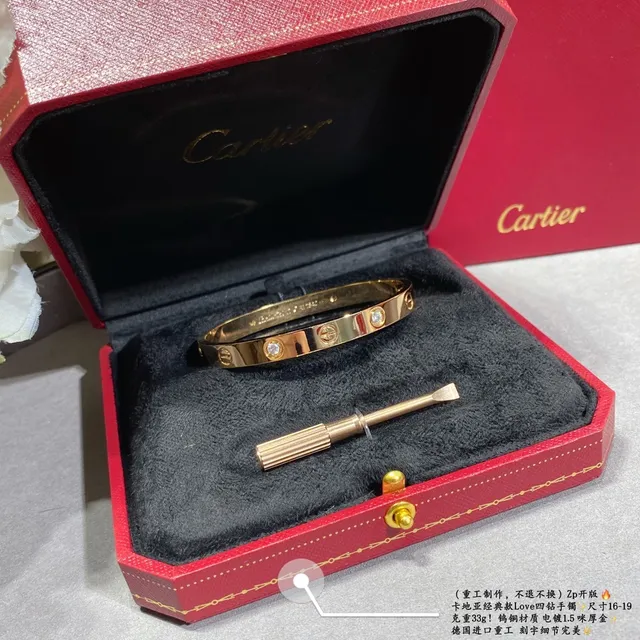 Cartier Love Four Stone Bracelet Or 3