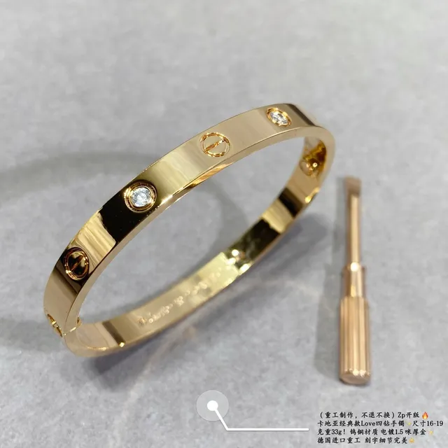 Cartier Love Four Stone Bracelet Or 5