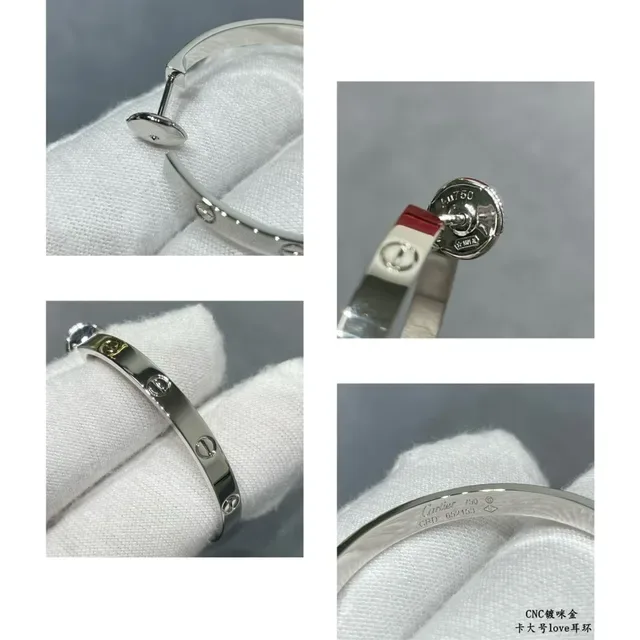 Cartier Love Aretes de aro con motivo de tornillo en oro 5