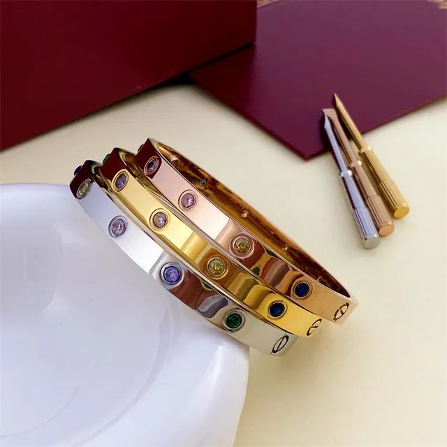 Cartier Love Multi-Tone Screw-Set Gemstone Bracelets 1