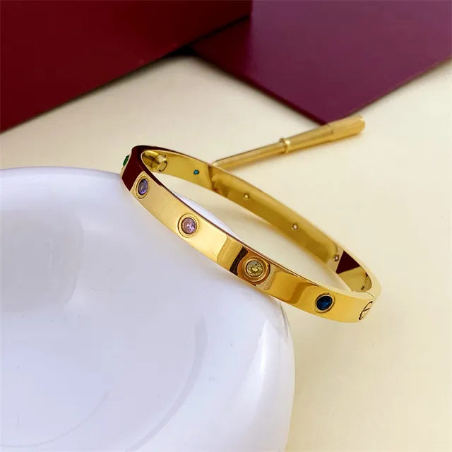 Cartier Love Multi-Tone Screw-Set Gemstone Bracelets 3