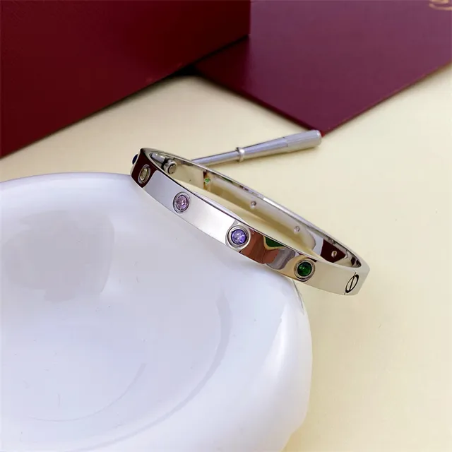 Cartier Love Multi-Tone Screw-Set Gemstone Bracelets 4