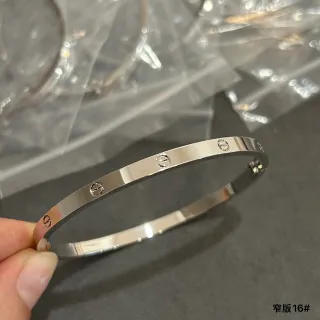 Cartier Love Silver Polished Metal Screw-Motif Bracelet