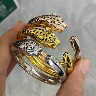 Cartier Panthère de Cartier Panther Head Open Bangle Bracelet