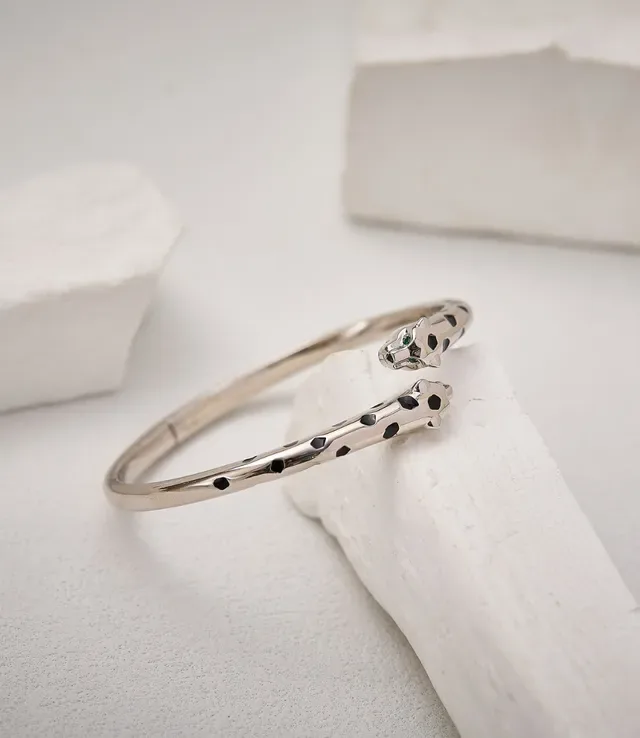 Cartier Panthère Tête de Panthère Émaillée Tachetée Manchette Ouverte 3