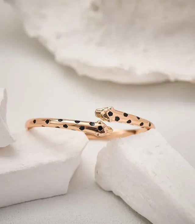 Cartier Panthère Tête de Panthère Émaillée Tachetée Manchette Ouverte 6