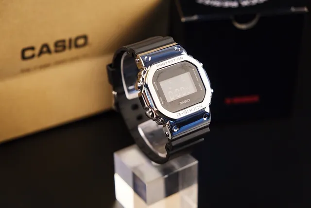 Casio G-Shock DW-5600 Black and Silver Sports Watch 2