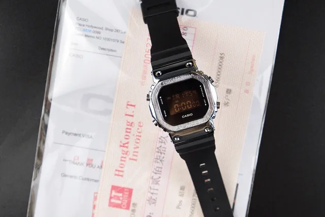 Casio G-Shock DW-5600 Black and Silver Sports Watch 4