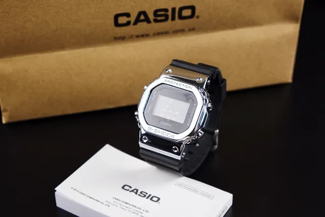 Casio G-Shock DW-5600 Black and Silver Sports Watch 5