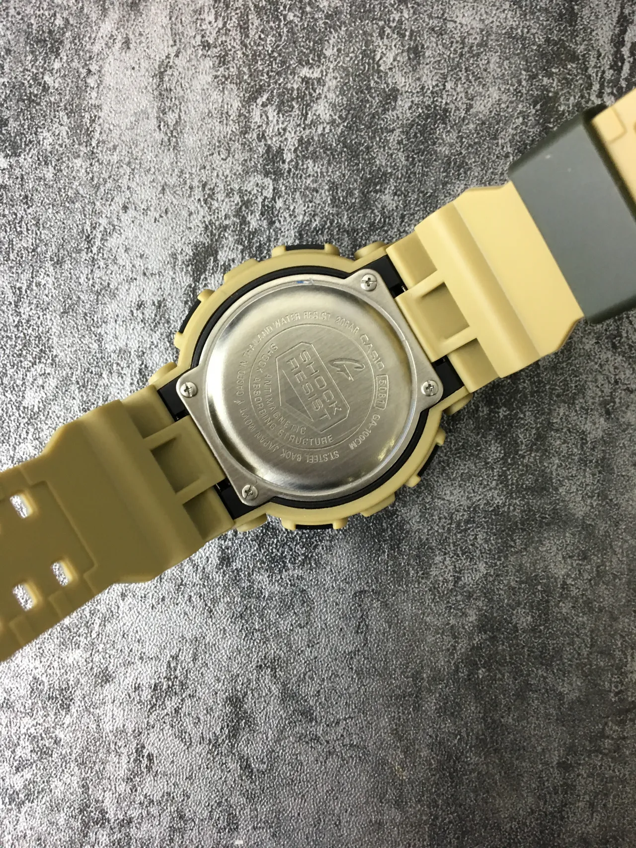 Casio G-Shock GA-100 Camouflage Yellow Sports Watch 3
