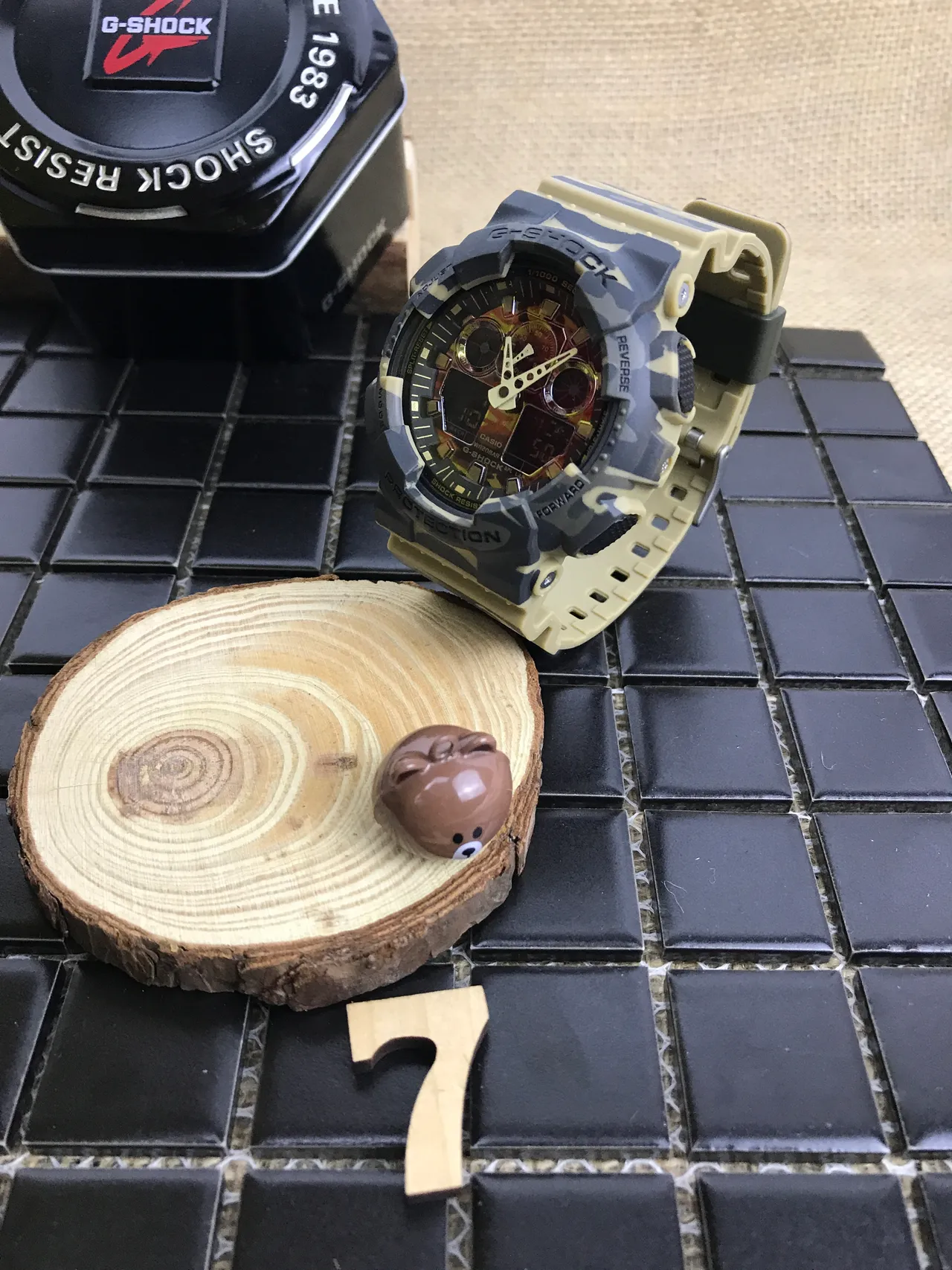 Casio G-Shock GA-100 Camouflage Yellow Sports Watch 10